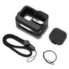 Action Camera Cage Silicone Protective Case Photography Accessory with Lens Cover Hand Rope
