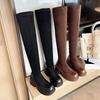 Super Long Knee Boots Women's Bag Thigh Thin Muffin Thick-soled Boots European and American Fashion High-heeled High-tube Elastic Boots