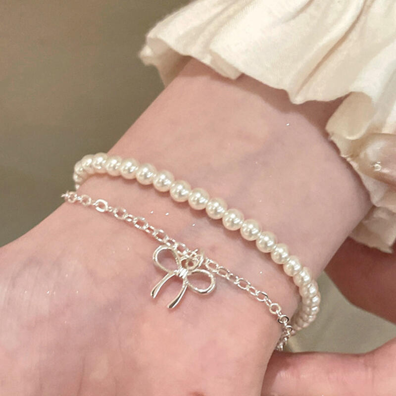 Браслет Solbin Drop Ribbon с подвеской, многослойный, двойной ряд