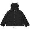 Cotton-Padded Hip Hop Parkas Men Devil Horns Winter Hooded Down Jacket Retro Y2K Thicken Puffer High Street Loose Bubbles Coats