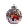 Christmas Decoration Small Model Playful Animal Decoration Ball Transparent Hanging Christmas Ball Xmas Tree Pendant