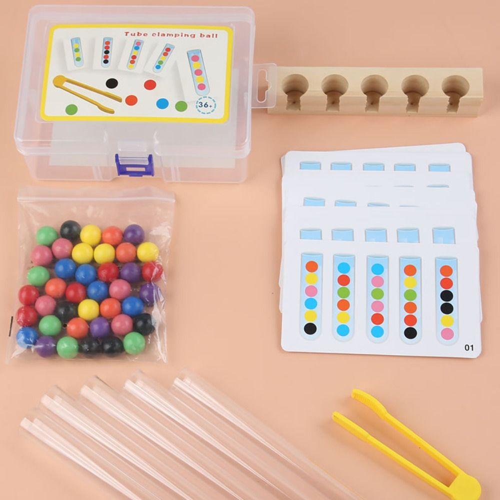 Test Tube Clip Beads Test Tube Toys Educational Toy Clip Beads Color Matching Games Children Gifts