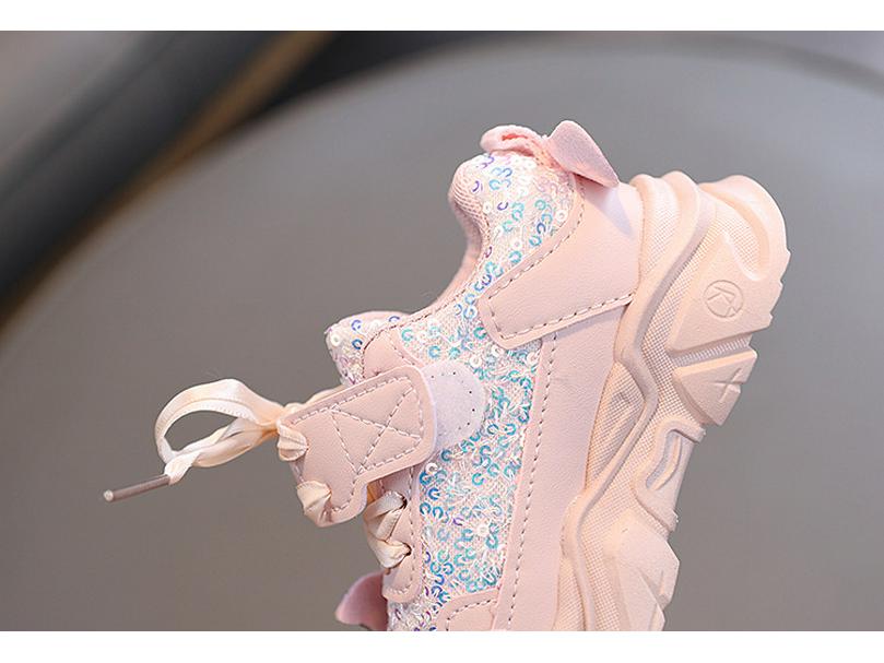 Детские кроссовки для девочек 1-6 лет с бантом, мягкой подошвой, нескользящие - Дышащие и универсальные