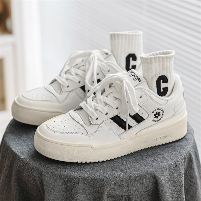 Классические Модные Белые Черные Кроссовки для Мужчин Удобные Нескользящие Кроссовки на Плоской Подошве Мужские Кроссовки на Платформе Повседневные Мужские Кроссовки Basket Homme