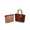 Daks Summer Flow Tan Brown Leather Mesh Tote Bag Dcba6e311w2