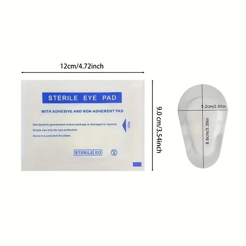 10 шт. Медицинские глазные повязки Послеоперационные Стерильные Самоклеящиеся Светоблокирующие Глазные подушечки Защита зрения Пластыри для коррекции амблиопии