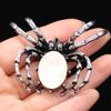 Women Brooch Natural Stone Spider-Shaped Pendant For Jewelry Making DIY Necklace Bracelet Clothes Shirts Accessory