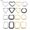 Alisouy, 2 шт., серьги-кольца в стиле панк из нержавеющей стали с сердцем, треугольные, квадратные, прямоугольные, шестигранные, спиральные, клипсы Huggie для женщин и мужчин, унисекс, серьги-кольца