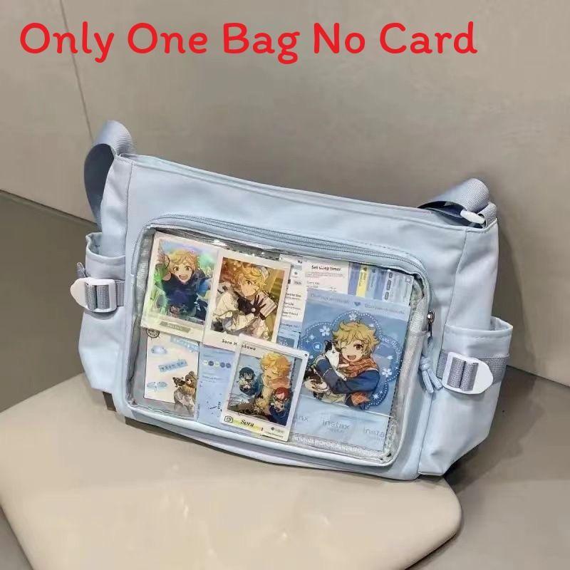Nylon Transparent Crossbody Bag With Zipper Closure For Daily Use And School Commuting