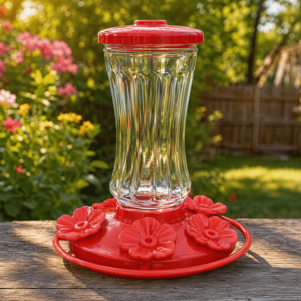 30 Sets Plastic Hummingbird Feeder Flowers Replaceable Hummingbird Feeder Parts  Outdoor