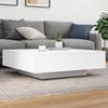  Coffee Table, White, 100x100x31 Cm, Wood-based Material