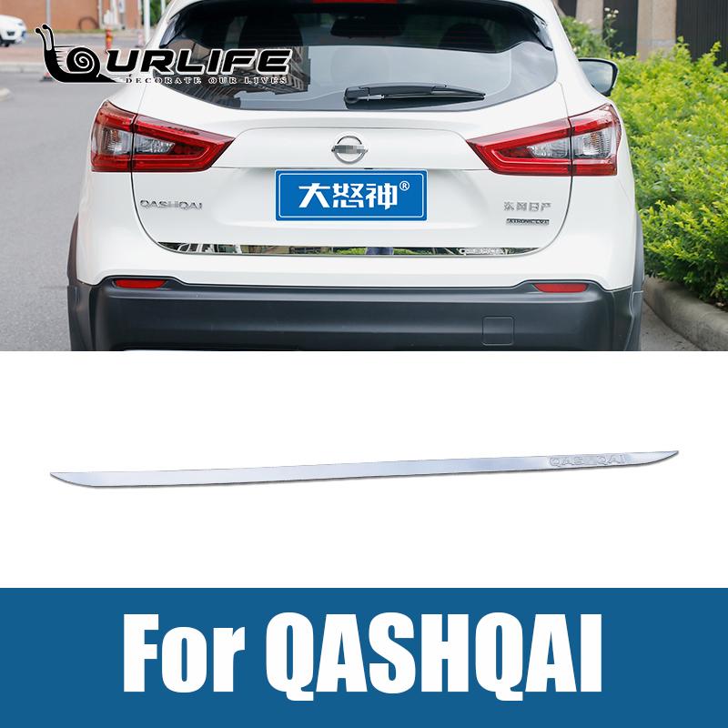Для Nissan Qashqai j11 2016-нижняя крышка задней двери ailgate, литая накладка из нержавеющей стали, обшивка задней двери автомобиля