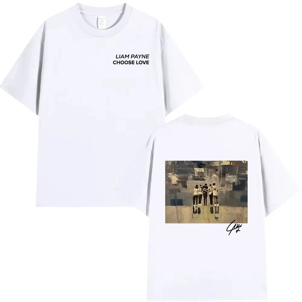 Лиам Пейн Футболки с принтом 'Choose Love' Дани Пейн Подарок для фанатов Мужская Женская Одежда Футболки с коротким рукавом Оверсайз Хип-хоп Футболка