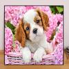 DIY Diamond Painting Dog In Flowers Cross Stitch Kit Mosaic Art Diamond Painting Full Circle/Square Diamond Home Decoration