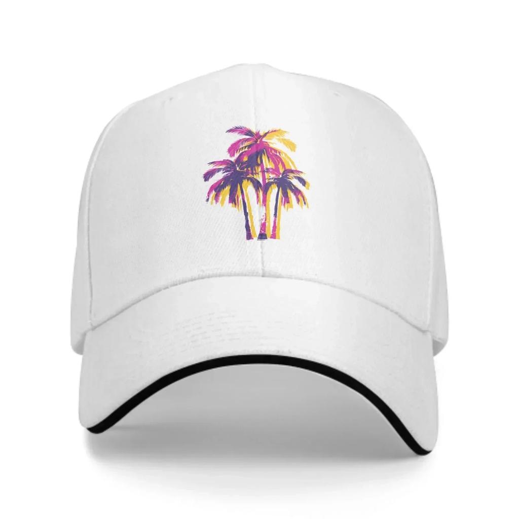 Tropical Palm Baseball Caps Fashion Casquette for Unisex Women Adjustable Casual Trucker Hats for Sports Outdoor Activities