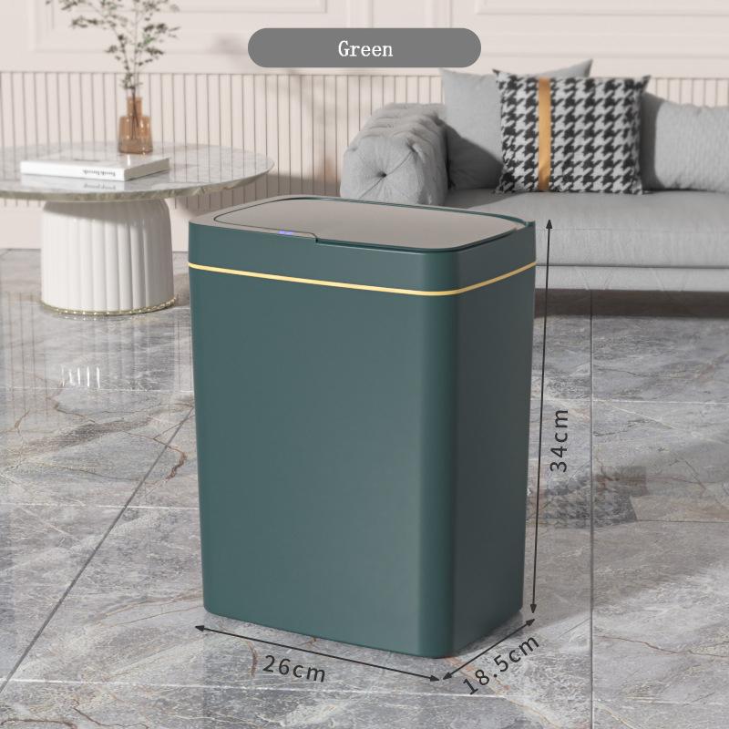 Автоматическая индукционная корзина для мусора для ванной комнаты, бытовая кухня со швом с крышкой, корзина для хранения мусора, практичная мебель