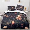 Women Girls Art Rose Flowers 3d Duvet Cover Set with Pillowcase Elegant Flowers Bedding Set Europe/Australia/USA Queen King Size