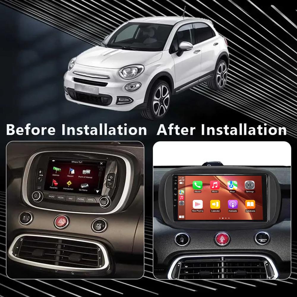 Android Car Radio для FIAT 500X 2014-2020 Автомобильный мультимедийный видеоплеер Навигация GPS Carplay Autoradio 2Din IPS DSP 4G