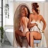 Сексуальная женская шторка для душа, Декоративная шторка для душа для ванной комнаты, Водонепроницаемая шторка для душа с крючками