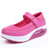 Spring and Autumn New Thick Sole Women Fashion Vulcanized Leisure Sports Shoes Solid Color Increase Wedge Women Shoes Large Size