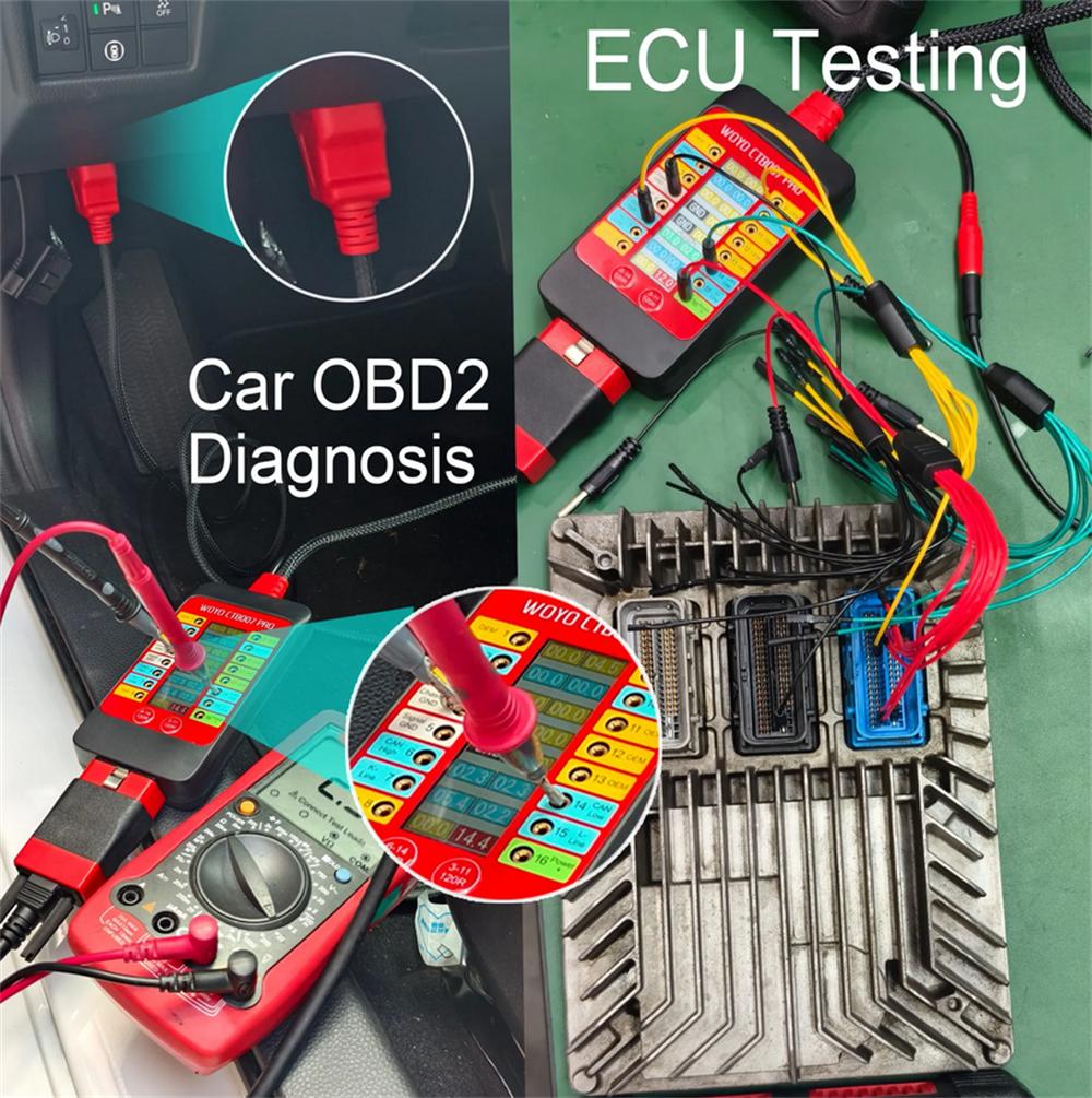 WOYO CTB007PRO OBD2 Универсальный пусковой блок Цифровой дисплей Диагностический адаптер с удлинительным кабелем 70 см
