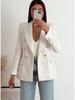 2024 Urban Casual Women's Textured Double-Breasted Suit Jacket