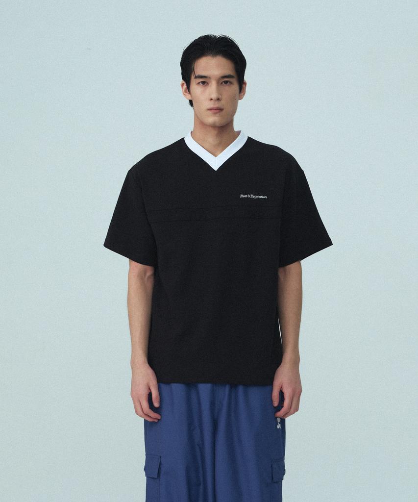 REST&RECREATION Coloration Jersey Top - Black