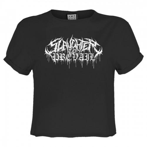 Amplified Womens/Ladies Metal Logo Slaughter To Prevail Crop Top