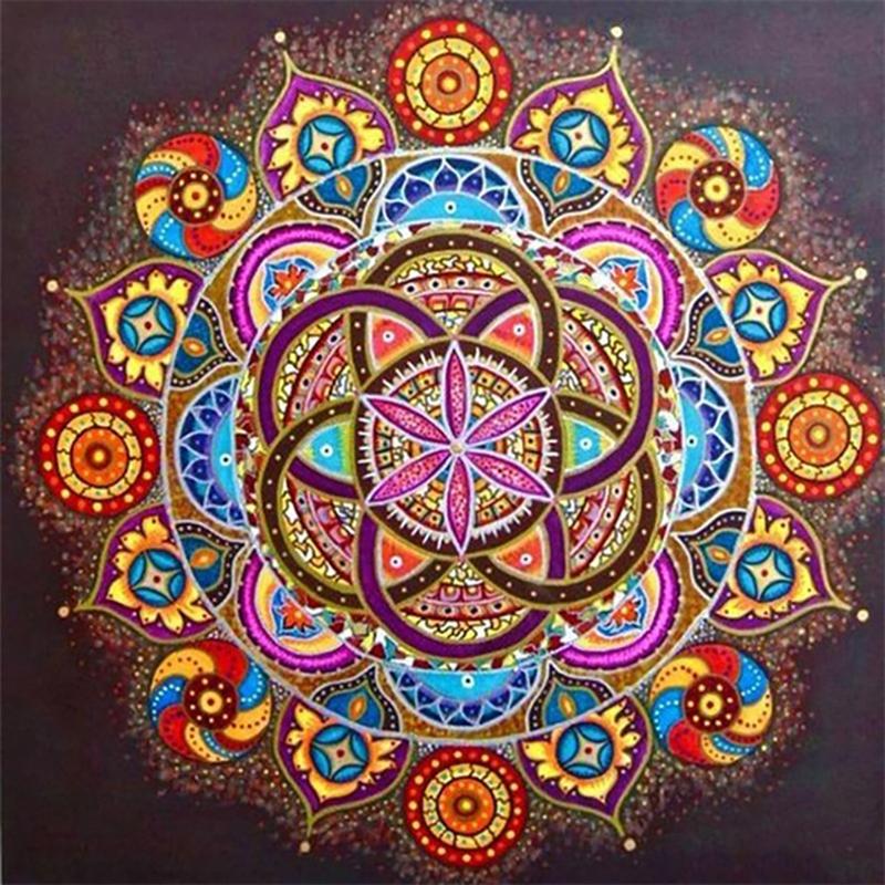 5D алмазная живопись Мандала цветок DIY полный круглый стразы дрель наборы для вышивки крестиком Алмазная вышивка подарок на Новый год