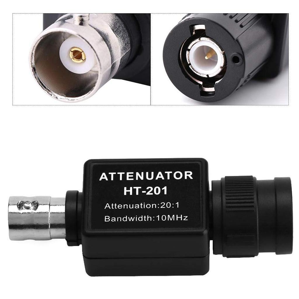 HT201 Passive Attenuator 20: 1 10MHz Bandwidth Signal Attenuation for Oscilloscopes