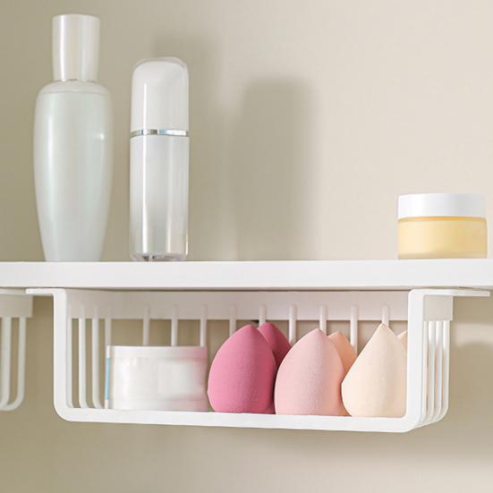 Storage Rack Bathroom Organizer Large Capacity Strong Load-Bearing Easy Assembly Multipurpose Makeup Holder Storage Basket