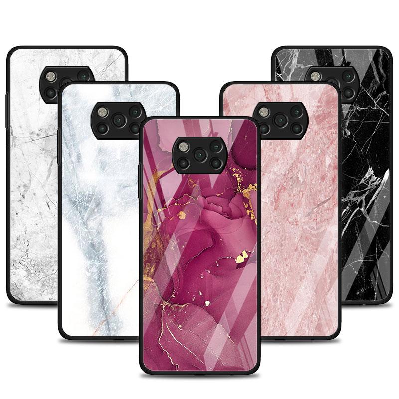 Роскошный стеклянный чехол с мраморным узором для Xiaomi Poco X3 NFC 11 Lite 11T F3 M3 для Redmi Note 11 10 9 8 Pro 10S 9S 9A 9C чехол для телефона