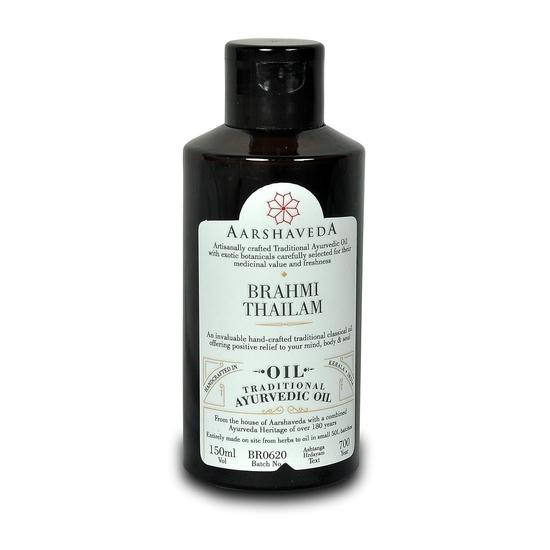 Aarshaveda Brahmi Thailam Traditional Ayurvedic Oil | Prevents Hair Fall & Reduces Hair Breakage | Stimulates Hair Growth| (150 Ml)
