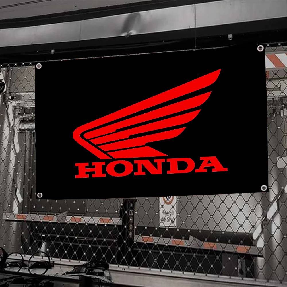Car and Motorcycle Decorative Flags for Honda Art Picnic Parties Home Hanging, Camping Outdoor Party Banners UO2