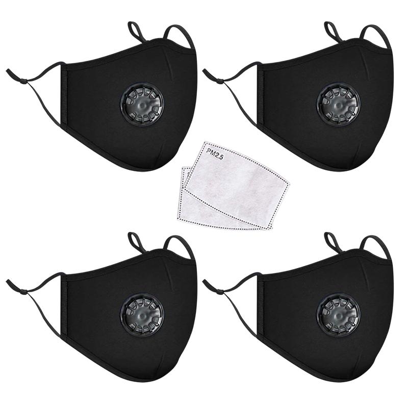 Взрослая хлопковая маска для лица респиратор стираемые многоразовые клапаны маски для рта с активированным угольным фильтром Pm2.5 маска Pm052