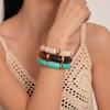 Stretchy Bamboo Elastic Bangle Retro Vintage Maillard Hand Ring Smudge Acrylic Bracelet Party