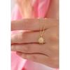 925 Sterling Silver Chain Gold Plated White Zircon Stone Sun Model Necklace