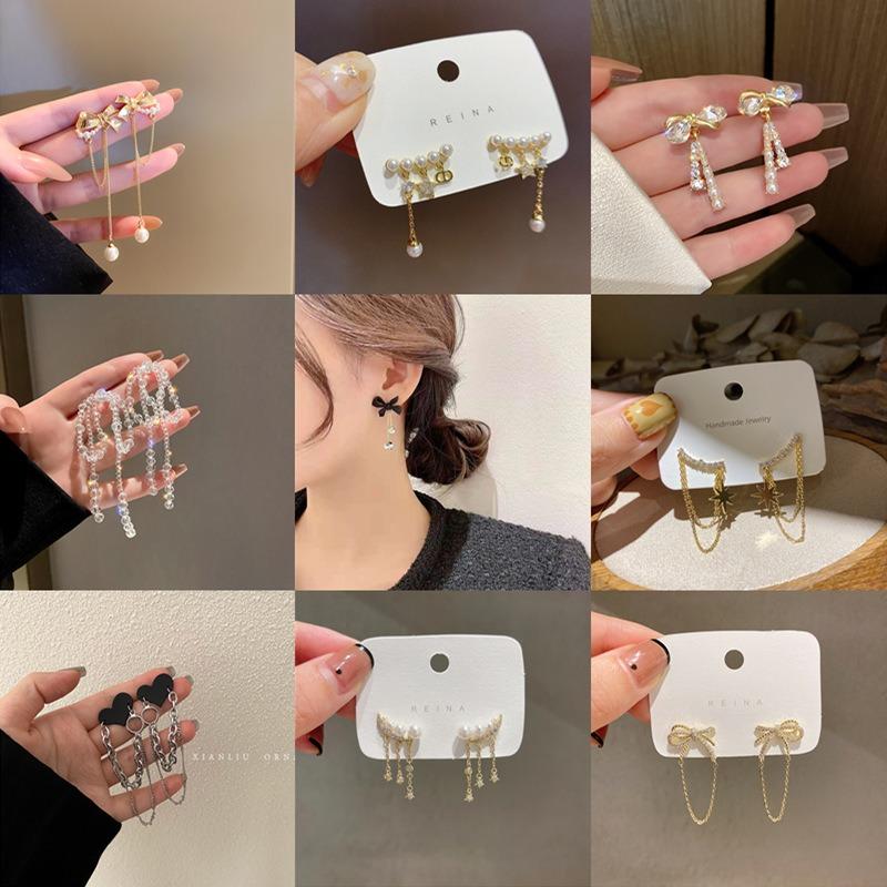 Длинные серьги с кисточками Женские Корейский Дизайн ДунДэмун Универсальные серьги