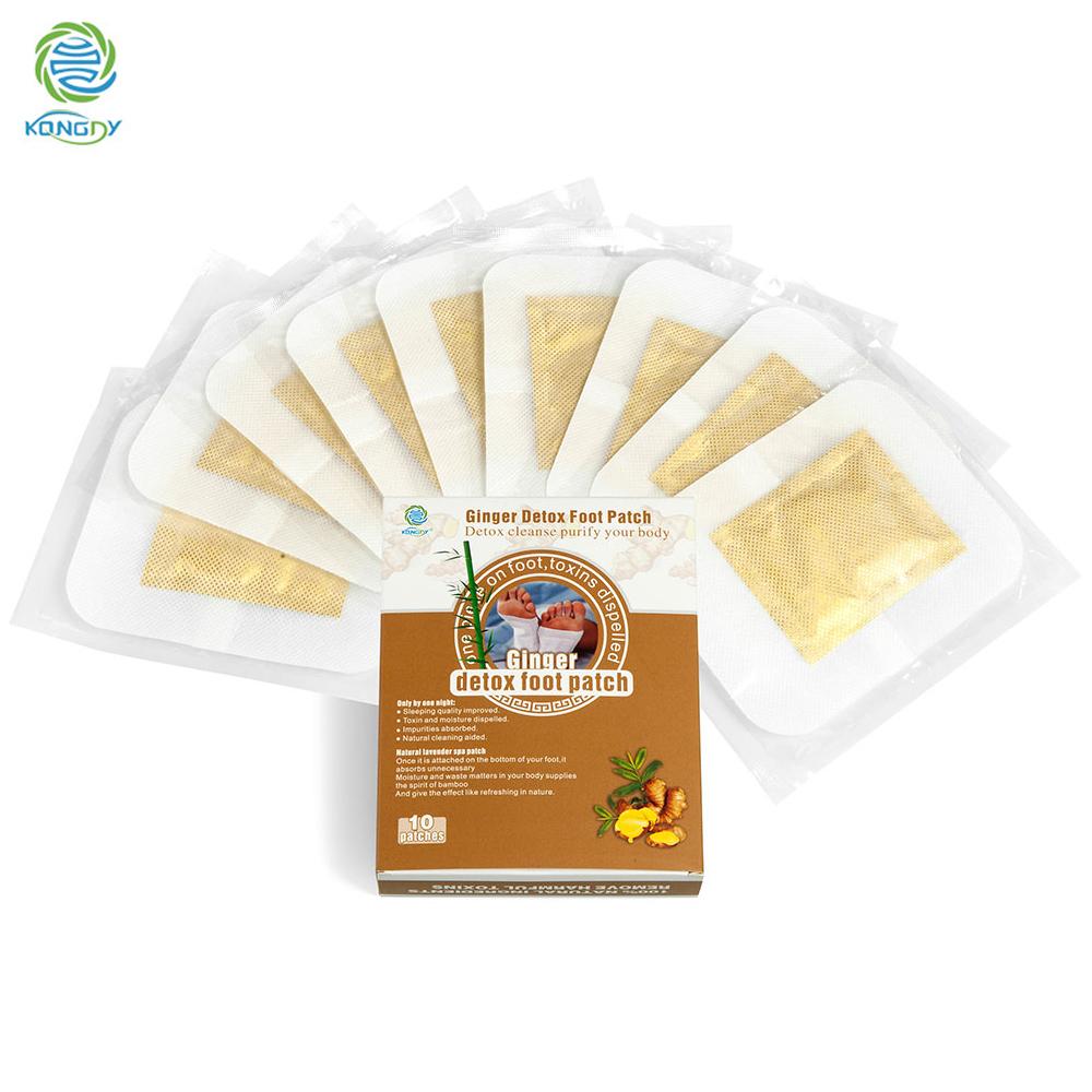KONGDY 10 шт./кор. Детокс пластырь для ног, эфирное масло имбиря, натуральные ингредиенты, высокое качество, очищающая подушечка от токсинов, массаж тела