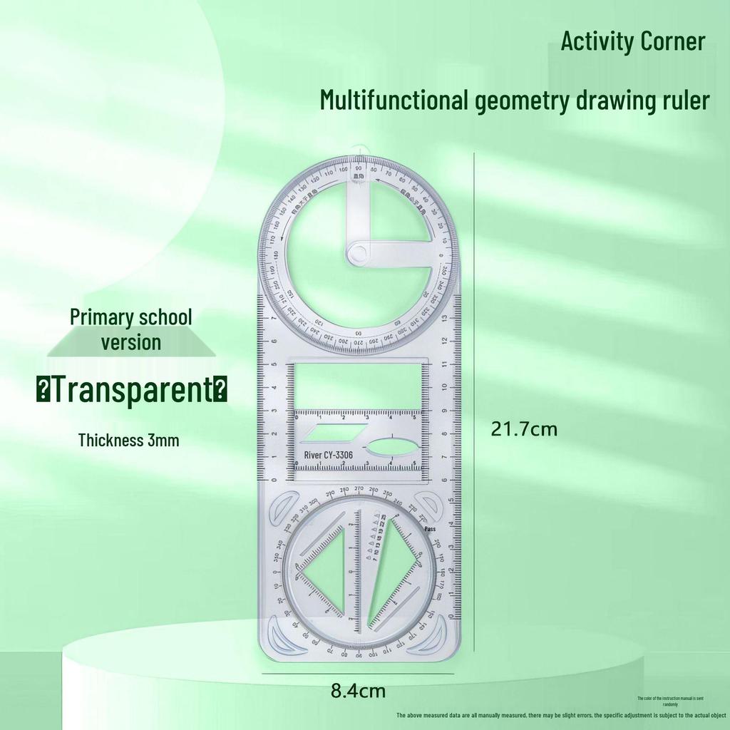 Многофункциональная вращающаяся на 360° линейка для учеников начальной и средней школы - Многоцелевая для математики и геометрии