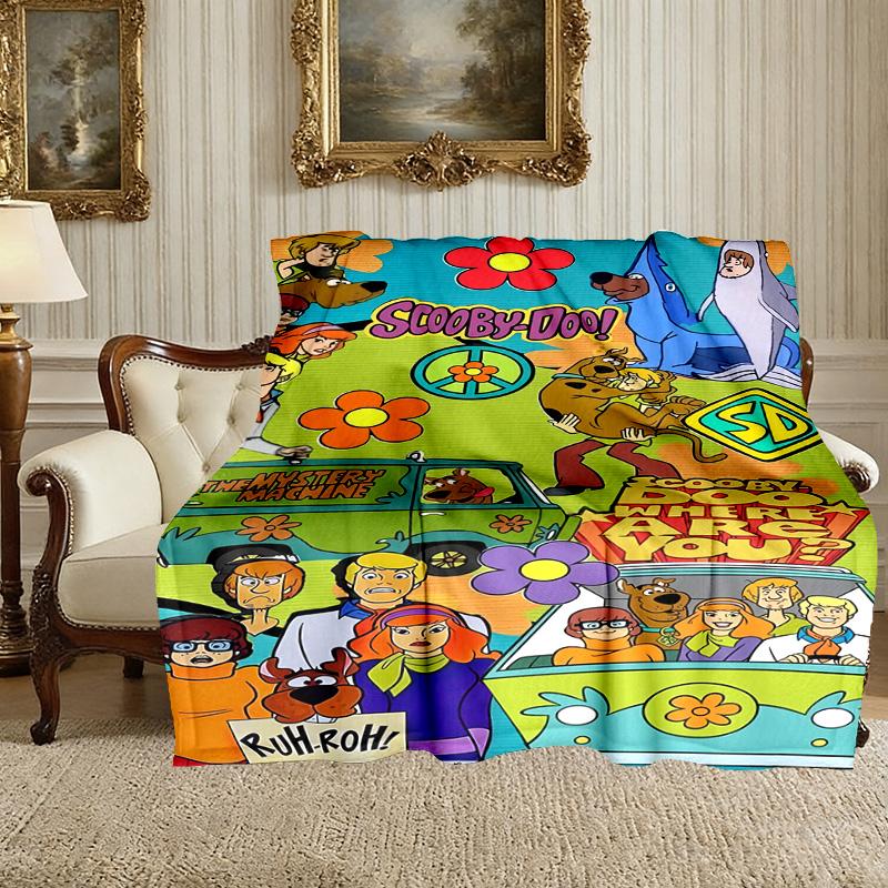 [SCOOBY-DOO Blanket] Soft Throw Blanket for Bed Sofa, Holiday Gift Blanket for Women Men Family Friend