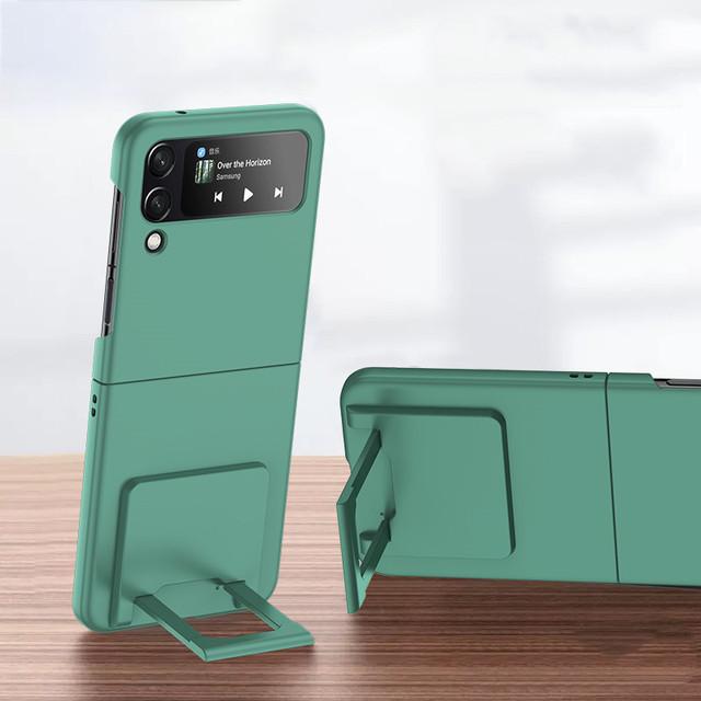 Для Samsung Z Flip 4 5g антидетонационный жесткий чехол для ПК для Samsung Galaxy Z Flip 4 Flip4 Zflip4 подставка-держатель модные аксессуары