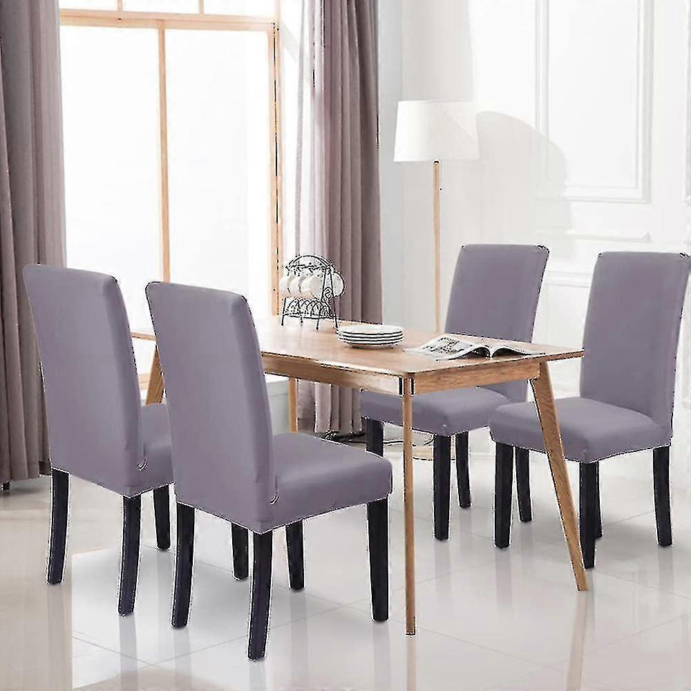4 Pack Dining Chair Slipcovers Stretch Removable Washable