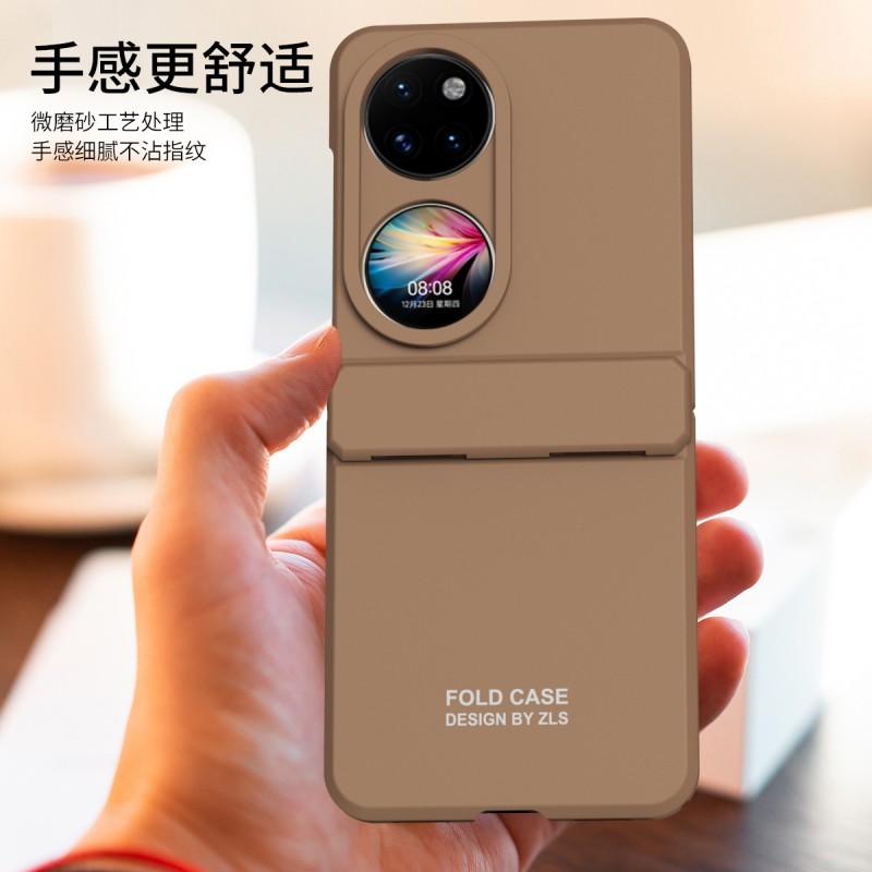 P50 Pocket Phone Case Full Cover Shockproof PC Shell With Kickstand 5G Black Beige Caramel