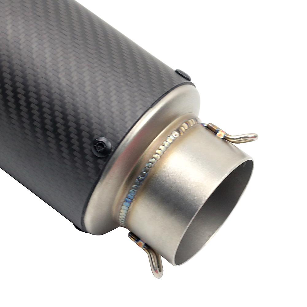 Универсальная выхлопная муфельная труба мотоцикла 60,5 мм, круглая нержавеющая сталь