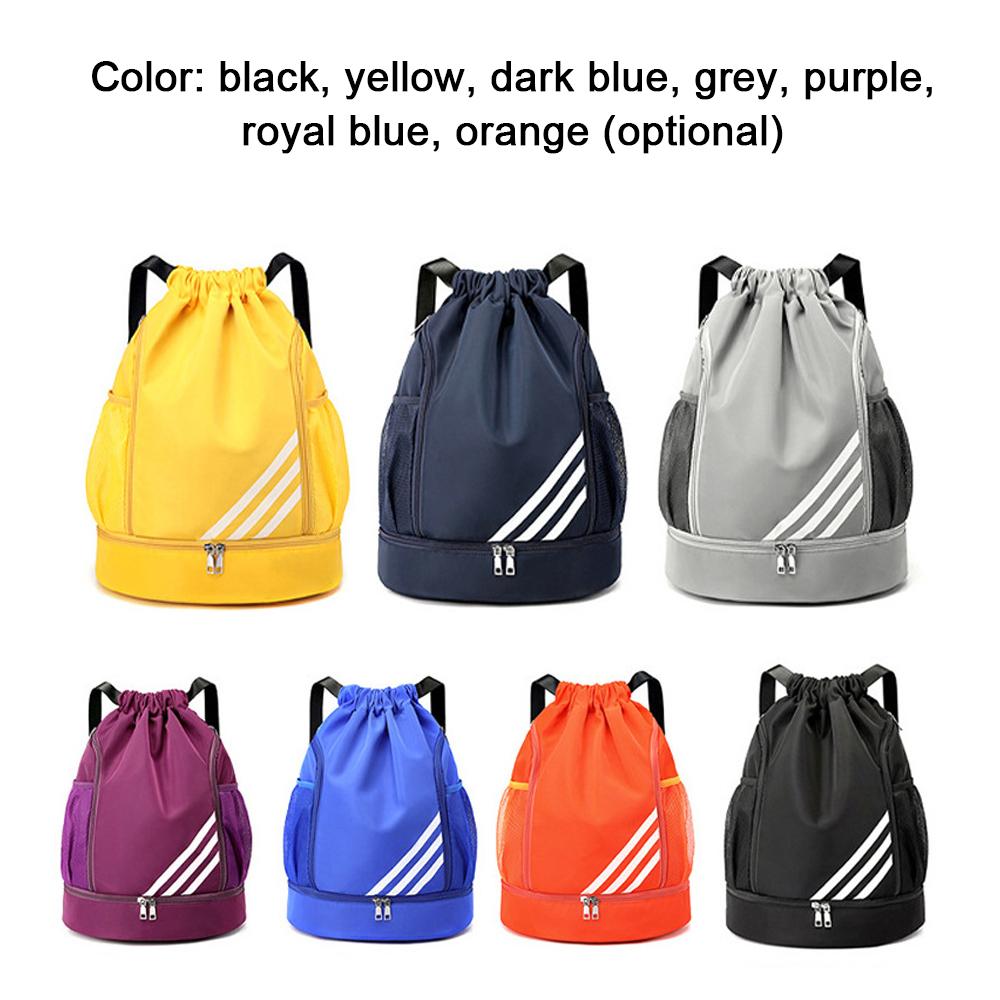 Outdoor Sports Balls Backpack Drawstring Bag Portable Oxford Cloth Basketball Football Organizing