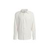 Solid Color Long Sleeve Polo Shirt Men Tops Cloud-White IA2437