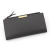 Korean Style Women's Long Bi-fold Wallet & Card Holder with Zippered Coin Purse