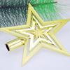 Outdoor Home Decor Merry Christmas Ornaments Tree Topper Glitter Star Decoration