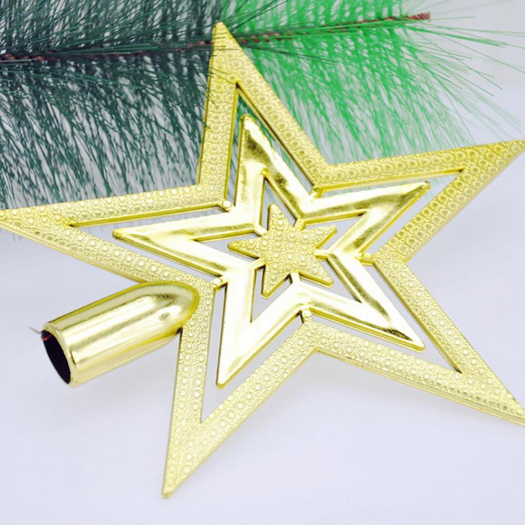 Outdoor Home Decor Merry Christmas Ornaments Tree Topper Glitter Star Decoration